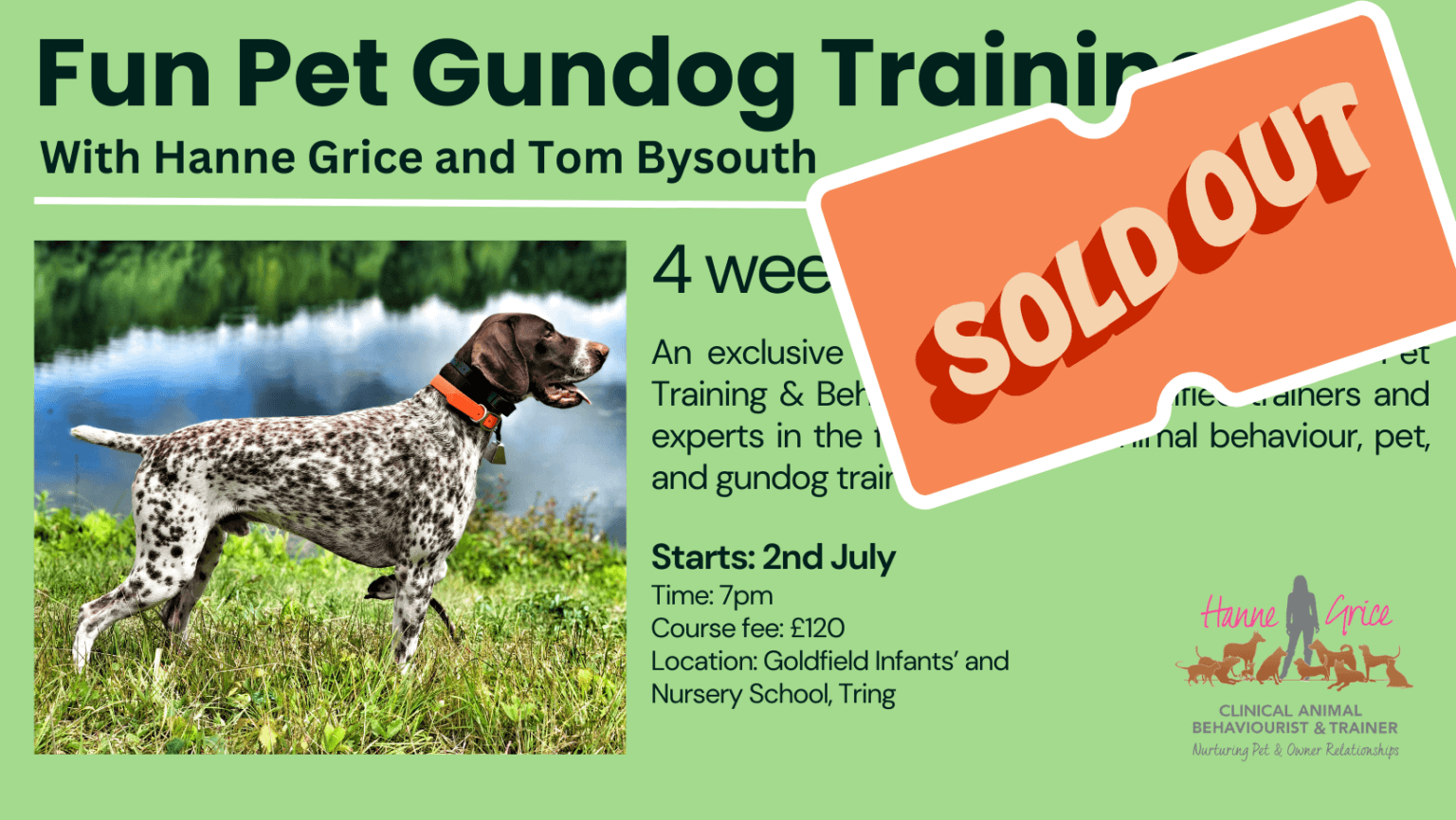 Fun Pet Gundog Training Course Hanne Grice Pet Training & Behaviour